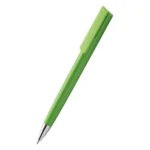 Pix plastic personalizat Quadro verde prezentat pe fundal deschis, pix promoțional modern pentru branding profesional și personalizare cu logo