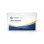 Suport ecuson orizontal din plastic dur, protectie completa si structura rigida pentru utilizare profesionala si durabilitate maxima