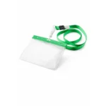 Lanyard verde cu suport ecuson premium si sistem complet de prindere, ideal pentru identificare rapida, acces control si utilizare profesionala