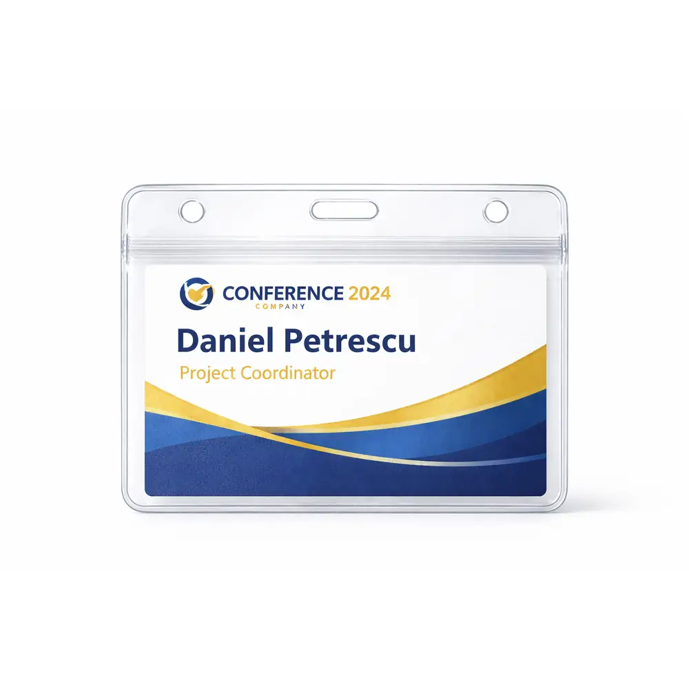 suport-ecuson-orizontal-pvc-flexibil-transparent-badge-nume-logo-vizibilitate-clara Suport ecuson orizontal din PVC flexibil transparent cu badge personalizat, vizibilitate clara pentru identificare rapida si profesionala