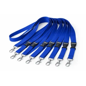 Set lanyard albastru cu catarama detasabila pentru ecusoane, solutie eficienta pentru organizare echipe si evenimente profesionale