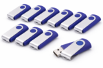 Set stick-uri USB albastre personalizate pentru firme, solutie promotionala eficienta cu impact vizual si utilitate ridicata