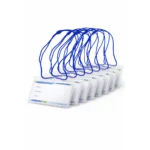 Set lanyard-uri albastre cu suport ecuson pentru evenimente, organizare eficienta si identificare rapida a participantilor