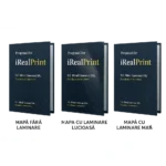 Set de mape personalizate cu laminare mată, design corporate elegant pentru prezentări profesionale