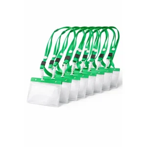 Set lanyard-uri verzi cu suport ecuson premium, solutie ideala pentru organizare echipe, evenimente si vizibilitate profesionala ridicata