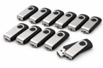 Set stick-uri USB negre personalizate pentru firme, solutie promotionala premium cu vizibilitate ridicata si imagine profesionala