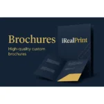 Mapă personalizată utilizată ca broșură de prezentare, cu interior printat și structură organizată pentru servicii