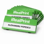 Ecuson verde din aluminiu in varianta multiple bucati, solutie ideala pentru organizare echipa si identitate vizuala unitara