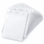 Suport ecuson vertical din PVC flexibil transparent, set multiple bucati pentru organizare eficienta si protectie durabila a badge-urilor