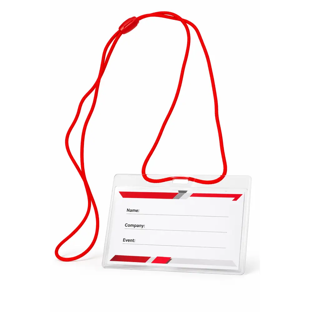 lanyard-rosu-suport-ecuson-detaliu-prindere-siguranta-utilizare Detaliu lanyard rosu cu suport ecuson, sistem de prindere sigur si utilizare confortabila pentru purtare zilnica