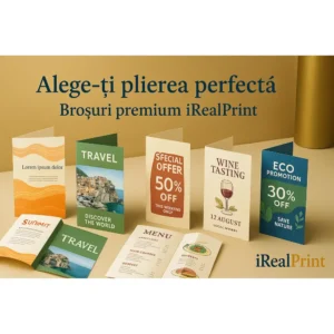Pliante A6 personalizate pentru promoții și evenimente, exemple de utilizare în marketing cu impact rapid