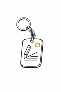 breloc gravat personalizat inscriptionare cu nume sau logo accesoriu elegant pentru chei cadou original si branding premium irealprint
