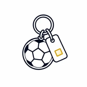 breloc personalizat fotbal print sau gravare cu nume sau logo accesoriu pentru fani si sportivi cadou original design modern si calitate premium irealprint