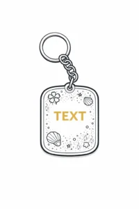 breloc personalizat rasina turnare cu logo sau text design unic accesoriu modern pentru chei cadou original si branding premium irealprint
