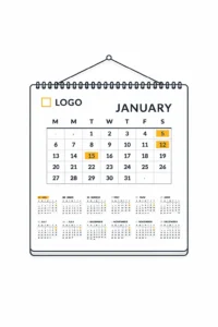 calendar de perete personalizat print foto sau logo organizare eficienta pentru casa sau birou cadou util design modern si calitate premium irealprint