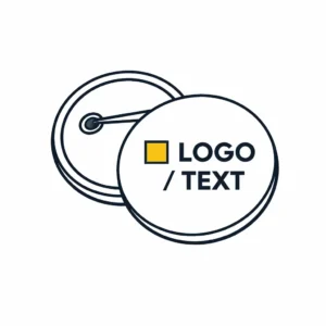 insigne personalizate print sau gravare logo accesorii promotionale pentru firme evenimente si campanii branding calitate premium irealprint
