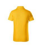 Tricou polo copii galben vedere spate, produs elegant pentru personalizare profesionala si branding vizibil pentru copii