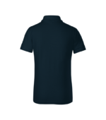 Tricou polo copii albastru navy vedere spate, produs elegant pentru branding educational si activitati organizate
