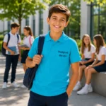 Tricou polo premium copii turcoaz pentru uniforme moderne, imagine fresh pentru scoli si activitati educationale